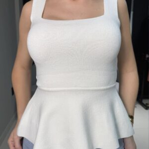 Blusa Peplum Tricot Modal